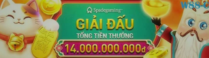 W88 GIẢI ĐẤU SLOT SPADEGAMING – TỔNG TIỀN THƯỞNG LÊN TỚI HƠN 14 TỶ VND